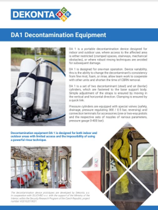 DA1 Decontamination equipment – EN