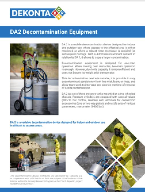 DA2 Decontamination equipment – EN
