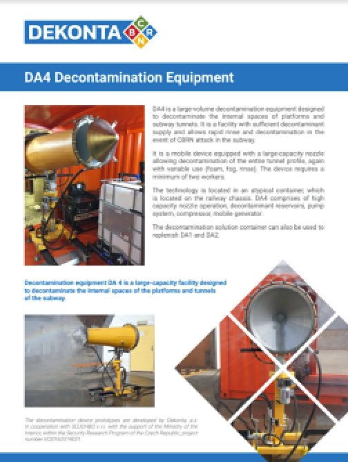 DA4 Decontamination equipment – EN