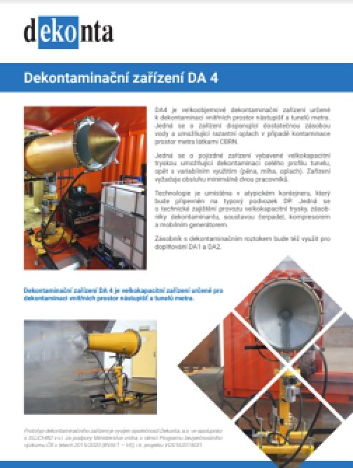 DA4 Decontamination equipment – CZ