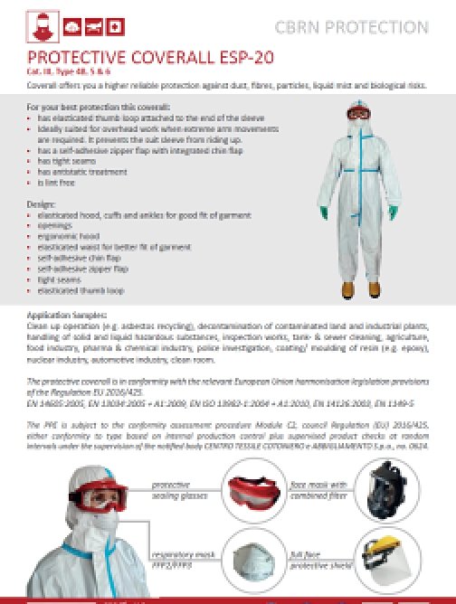 Ochranná souprava ESP-20 – EN