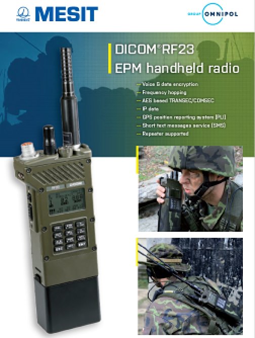 Ruční EPM radiostanice DICOM®RF23 – EN